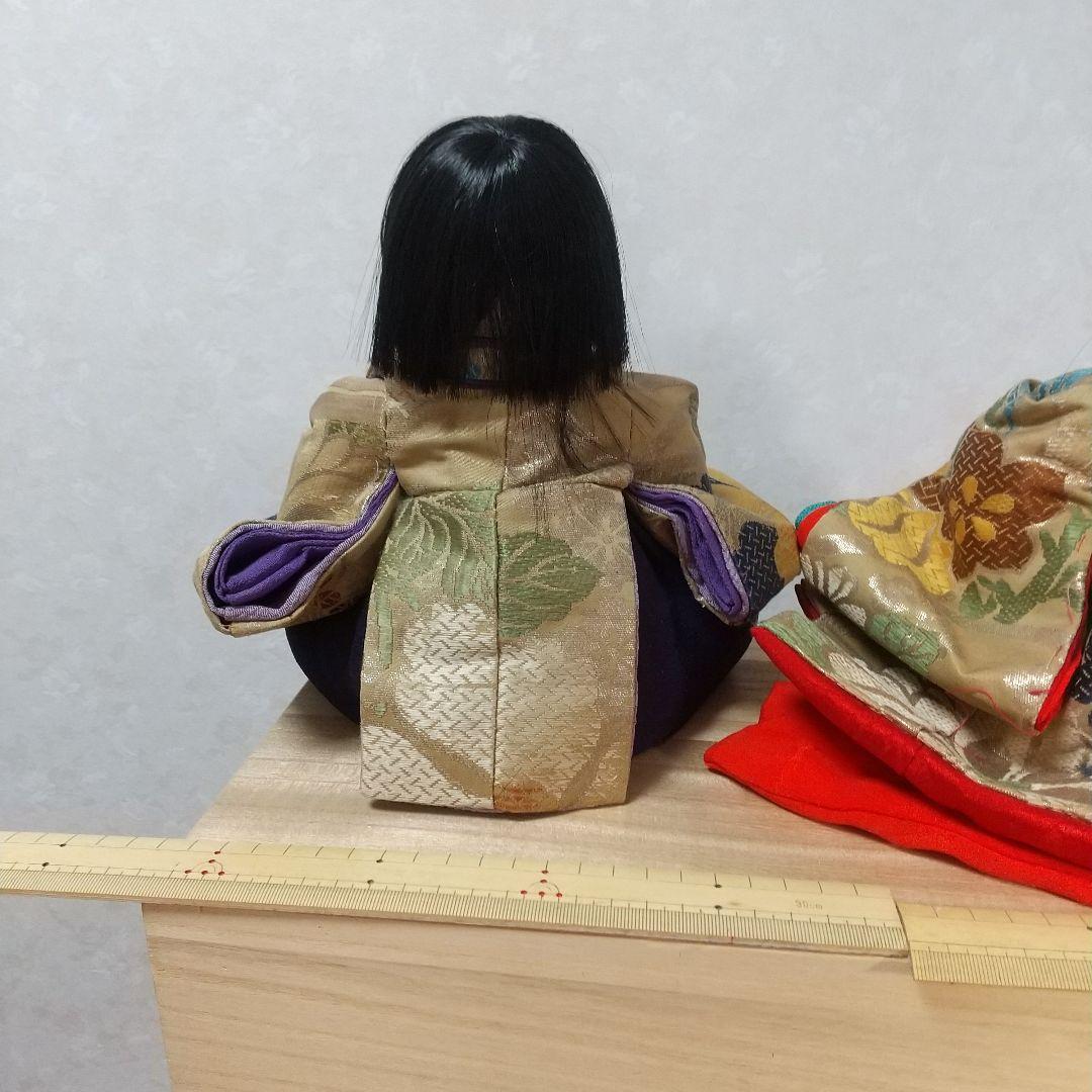 雛人形 雛祭り ハンドメイド 手作り 一点物 市松人形 古布 縮緬