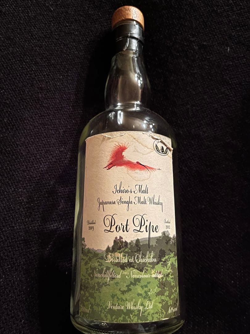 イチローズ モルト　2009-2012　3年　ポートパイプ　61％　空き瓶