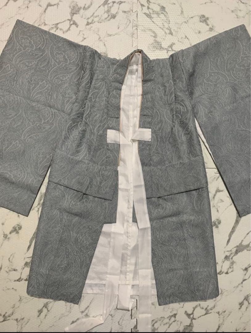 【人気完売品】 utatane 七五三　男の子　被布　ペイズリー　ブルー