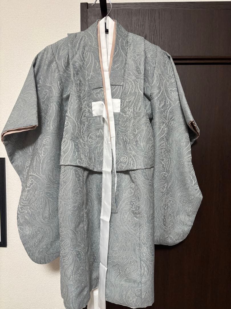 【人気完売品】 utatane 七五三　男の子　被布　ペイズリー　ブルー
