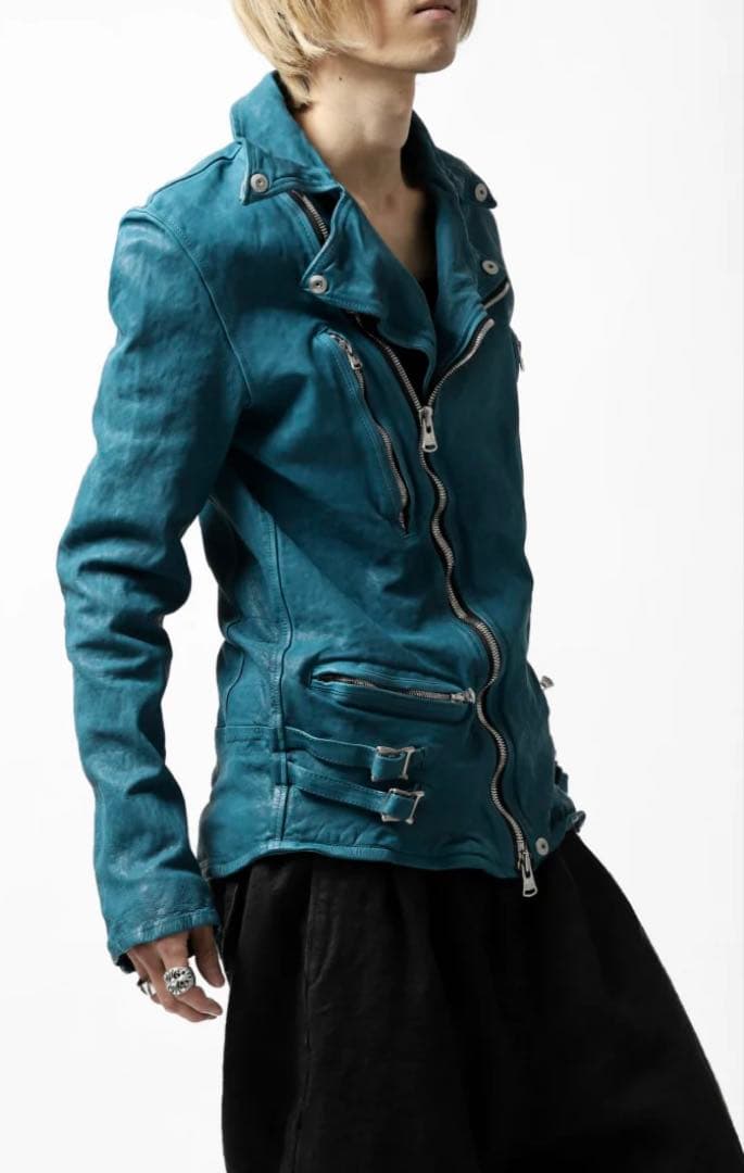 バックラッシュbacklashジャパンカーフダブルライダースLターコイズ祝日値下