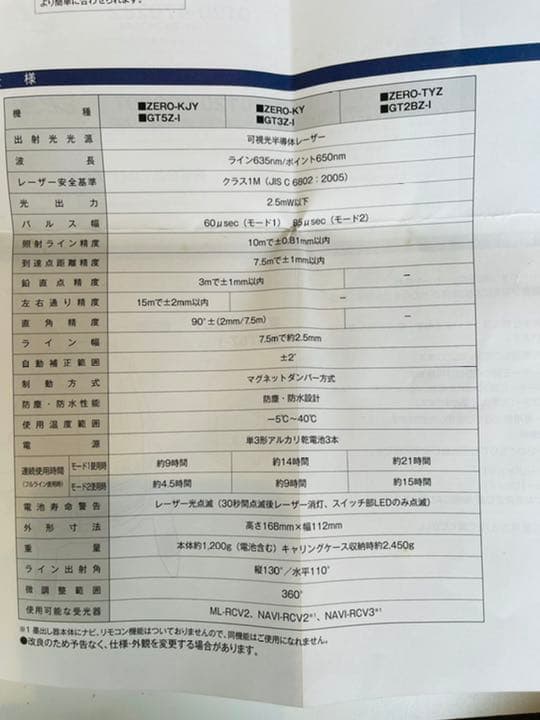 タジマレーザー　GT2bi