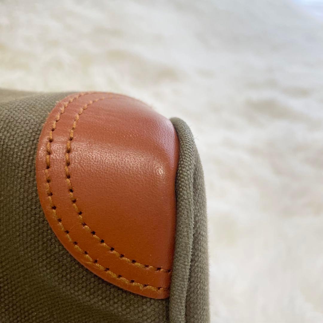 プーさん 一澤信三郎帆布 ボストンバッグ　オリーブ