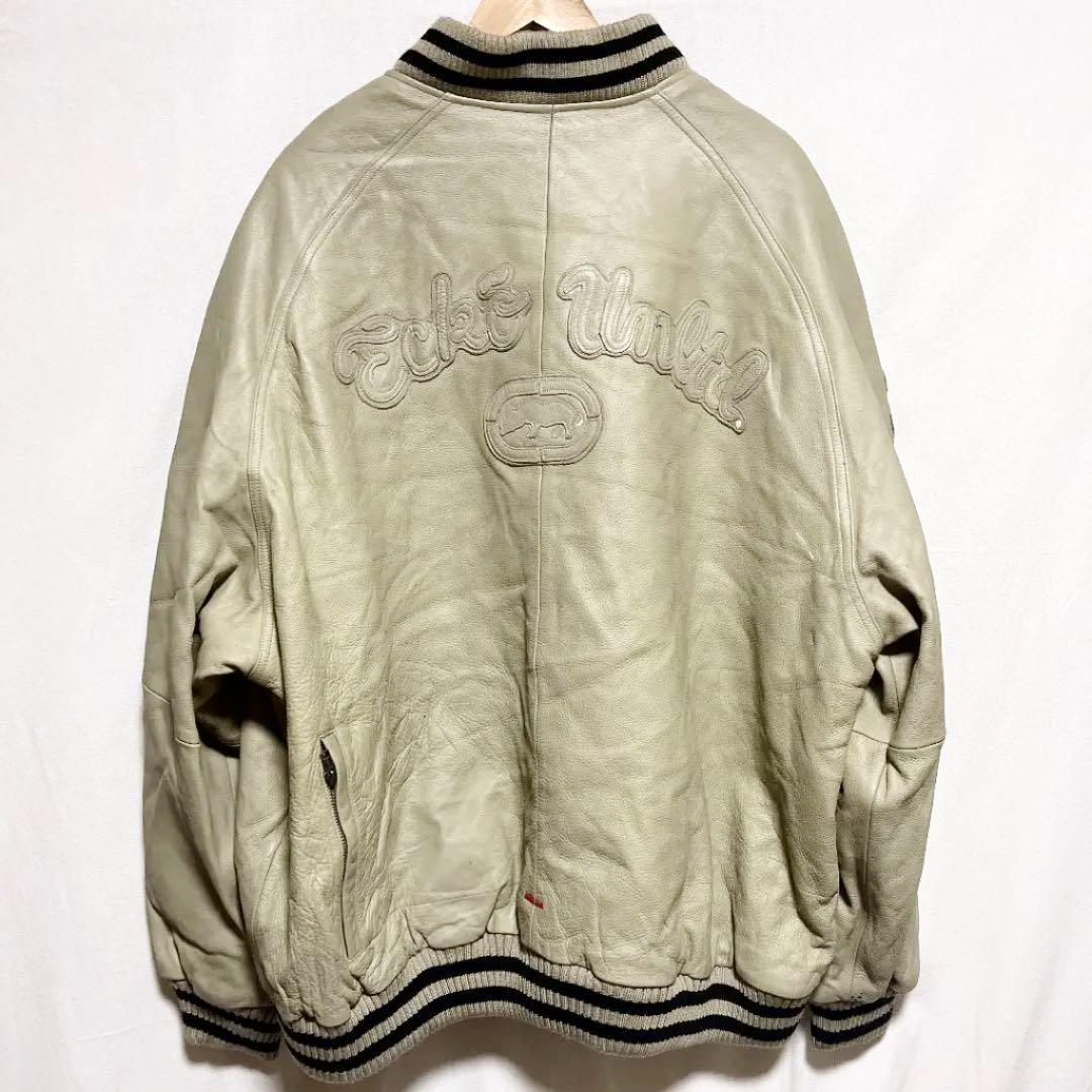 00s Marc ECKO レザースタジアムジャケット　XXXL