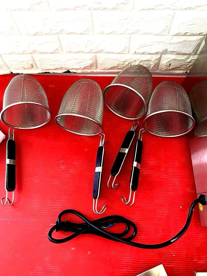 電気式ゆで麺器 多用途 うどん ラーメン てぼ 麺湯切り