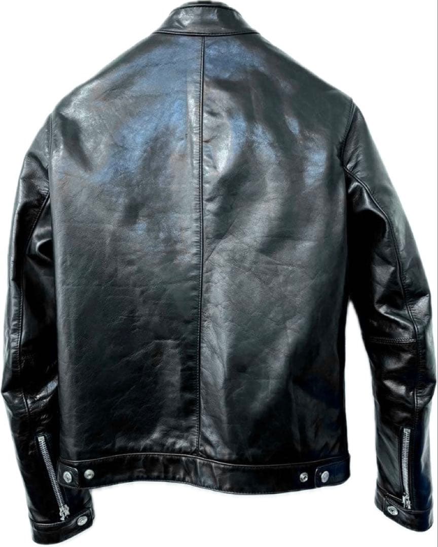 定価35万 美品 レザー ライダースドッキングジャケット 希少サイズ50
