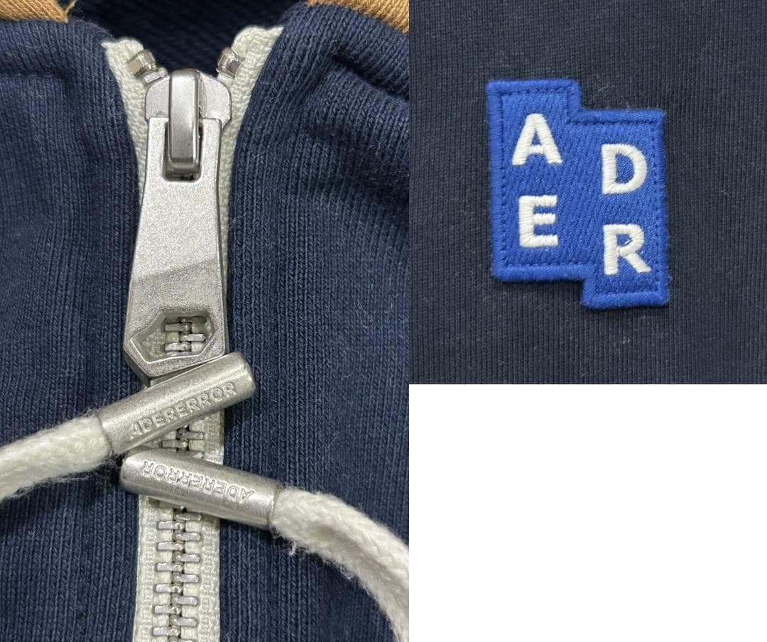 ＊アダーエラー ADER error TRSタグ 切替 ダブルジップパーカー M