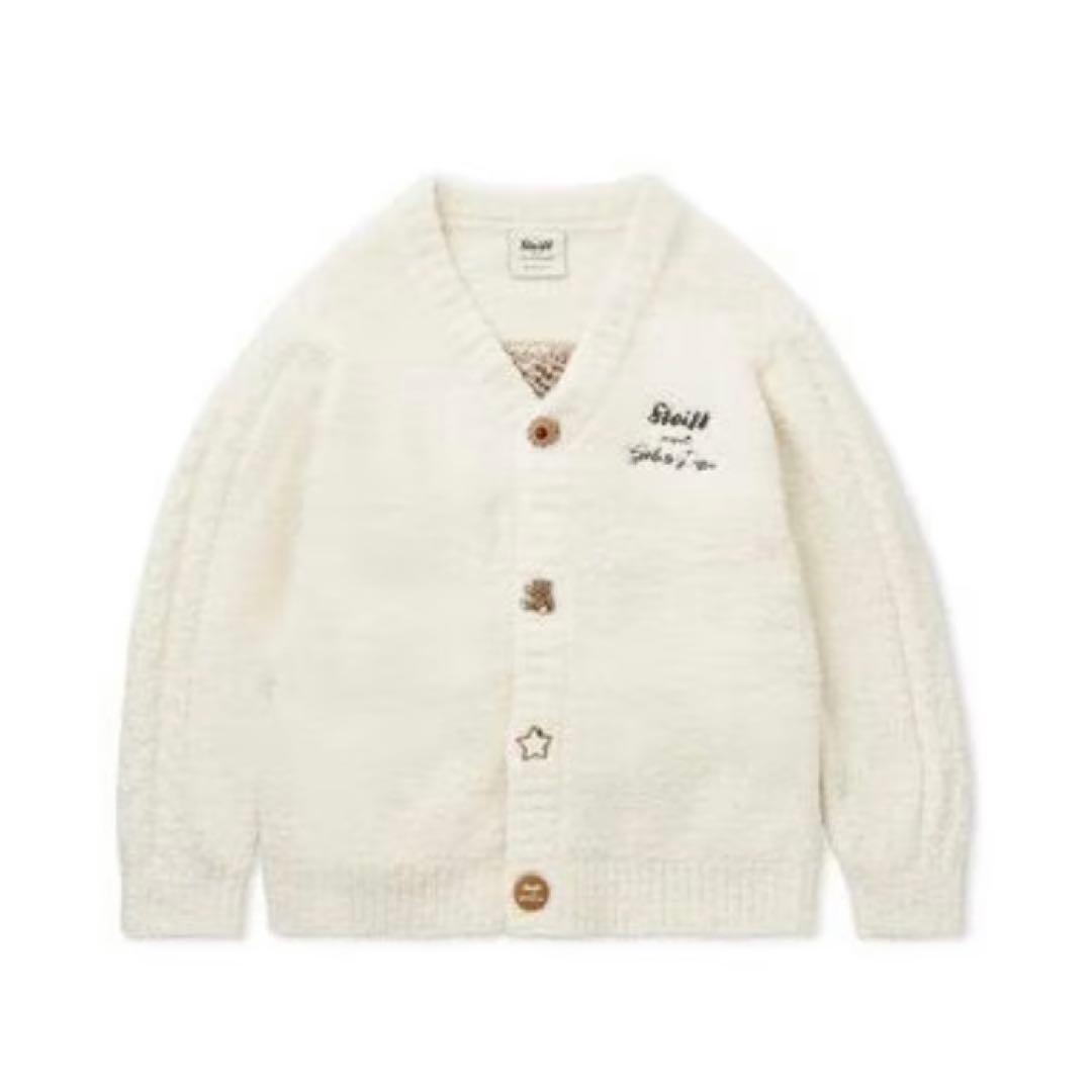 新品　M〜L Steiff パウダージャガードカーディガン ジェラートピケ