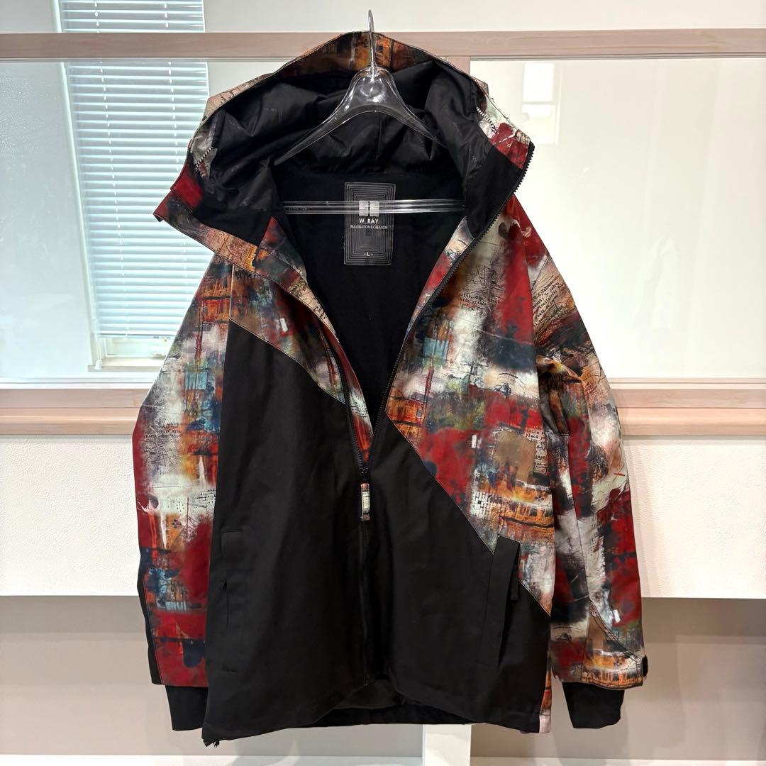 【美品】W_RAYスノーボードウェア ブラック　Lサイズ