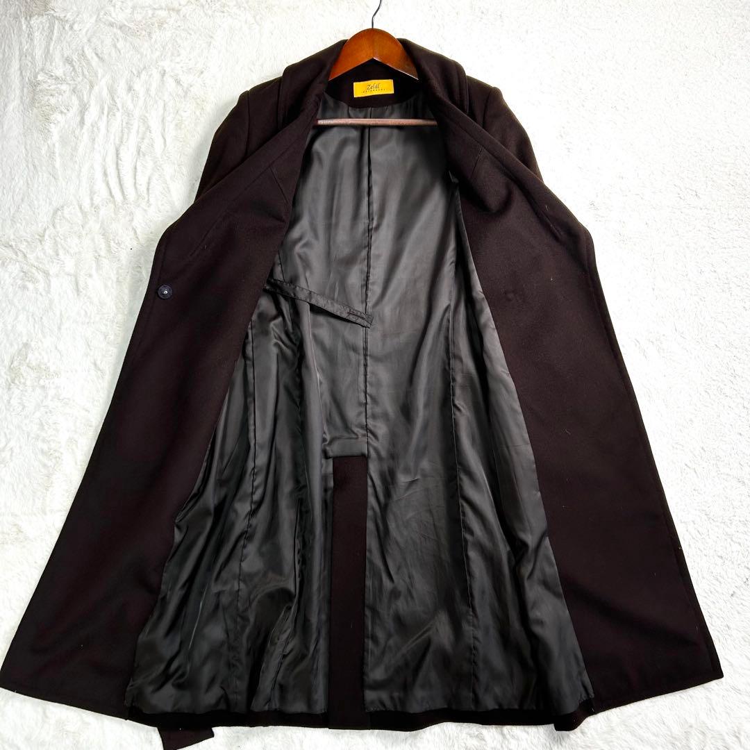 高級✨　Zelal元町カシミヤ100% ベルト付き　ロングコート ブラウン