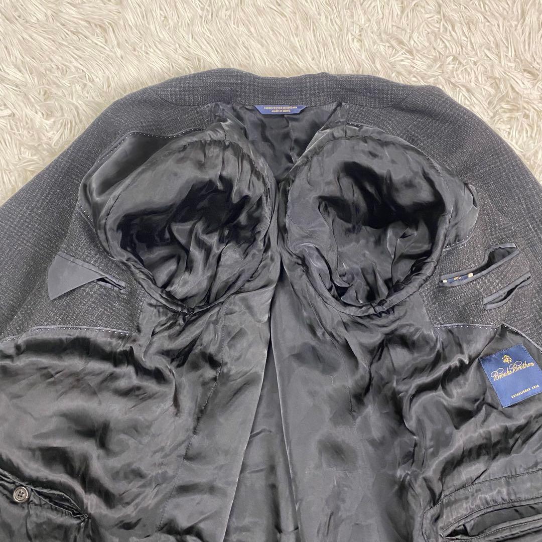 ブルックスブラザーズ✨チェスターコート グレンチェック 比翼 ダークグレー　M