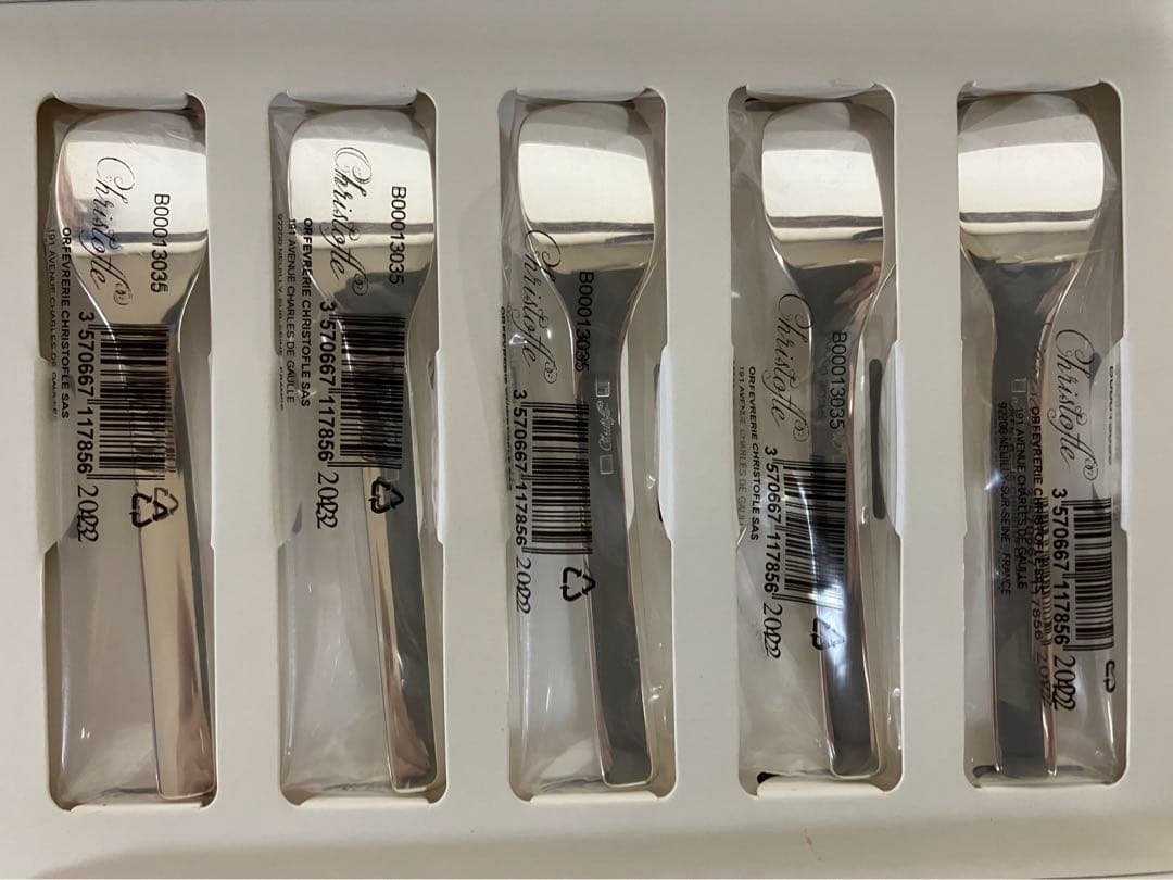 【新品未使用】 クリストフル　Christofle　アイス用スプーン　5本セット