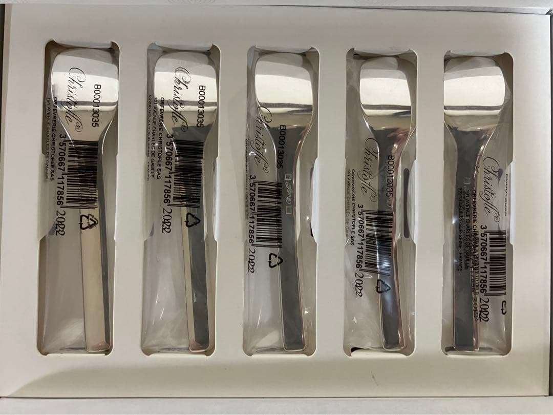 【新品未使用】 クリストフル　Christofle　アイス用スプーン　5本セット