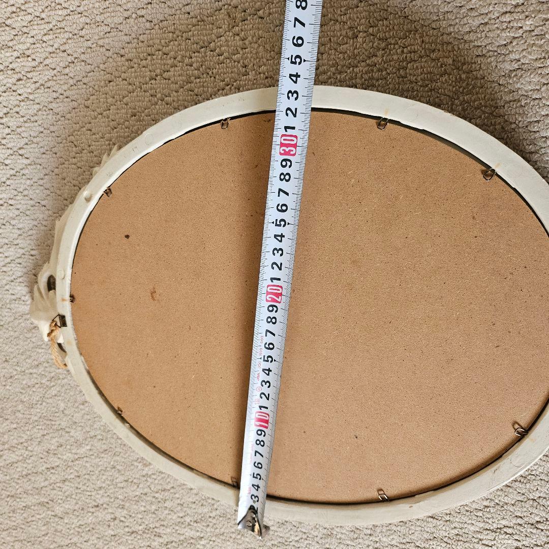 イタリア製 ミラー クラシック アンティーク ホワイト 壁掛け 鏡 ロココ調