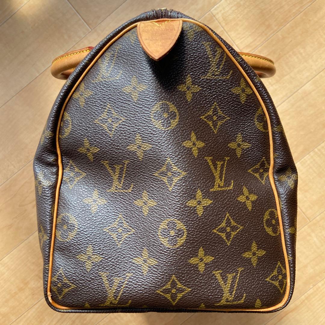 南京錠 鍵付き ルイヴィトン バッグ スピーディ 30 モノグラム ブラウン