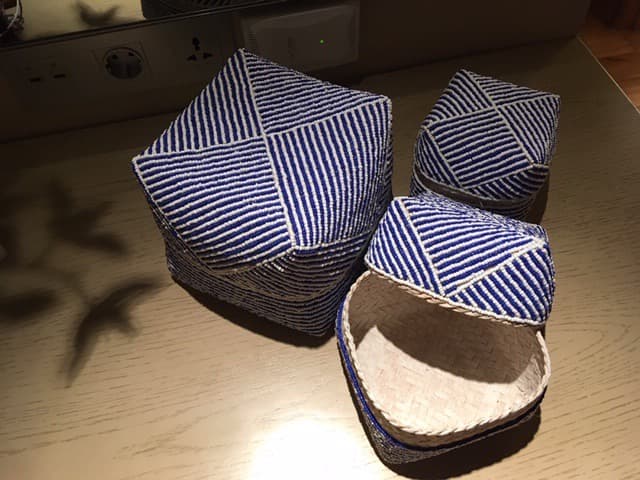 Fromバリ　ビーズバスケット3点セット