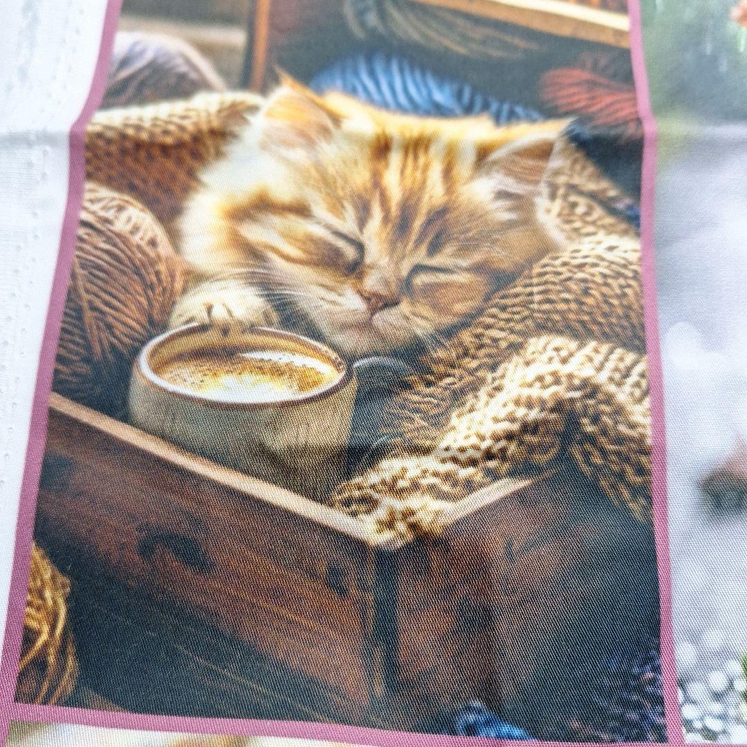 ねことばらパネル生地　ハンドメイド