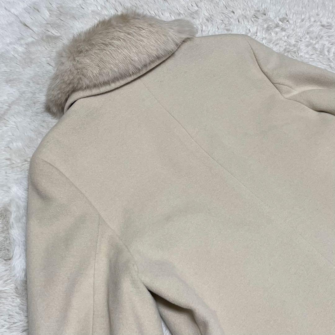 美品　23区 ロングコート　アンゴラ混　ファー　大きいサイズ　3XL 46