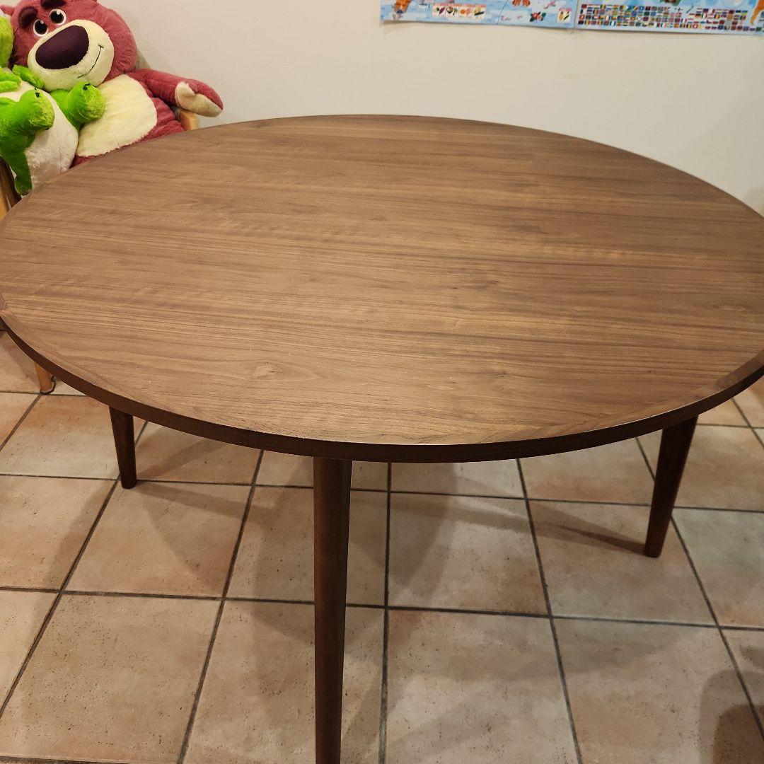 マルニ木工★円形木製ダイニングテーブル ダークブラウン