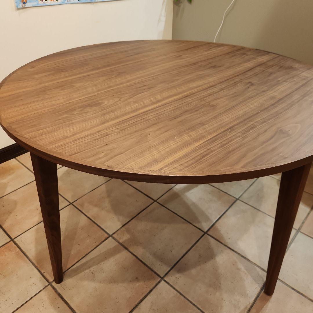 マルニ木工★円形木製ダイニングテーブル ダークブラウン