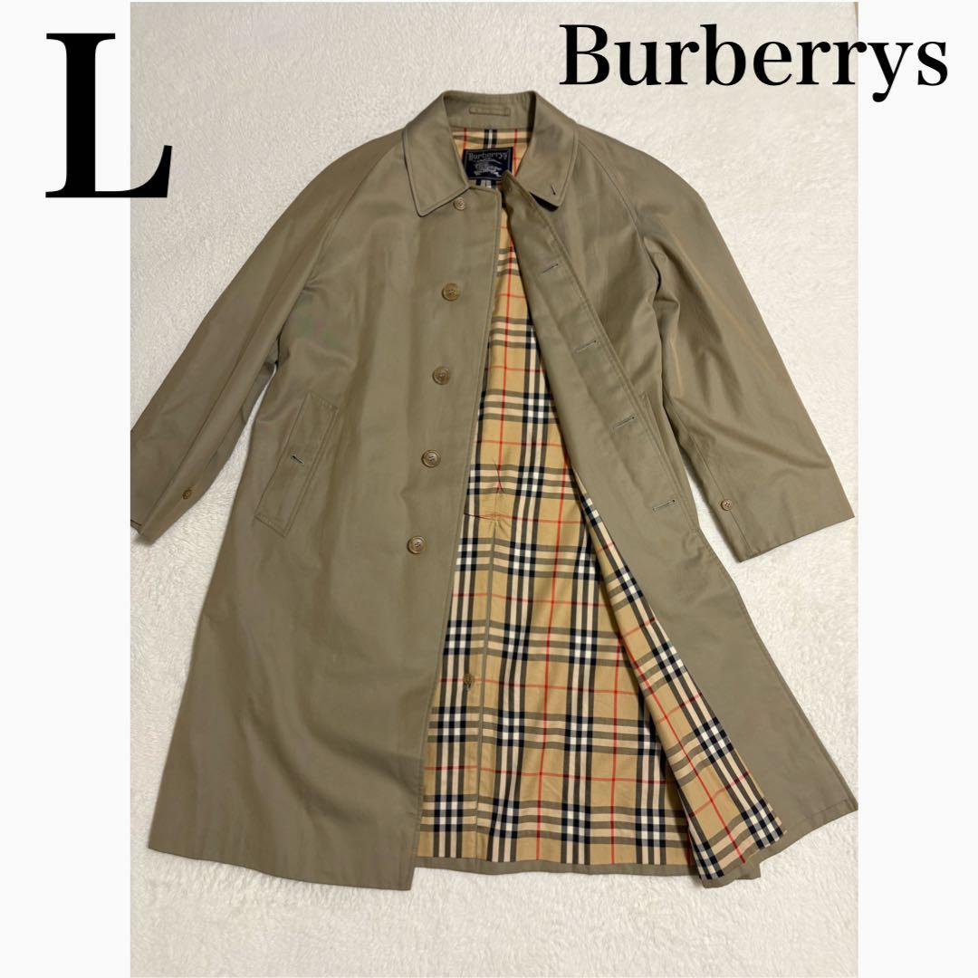 ヴィンテージバーバリー ステンカラーコート L 裏地ノバチェック