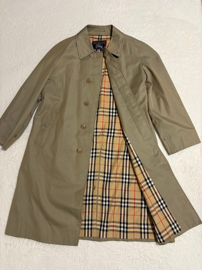 ヴィンテージバーバリー ステンカラーコート L 裏地ノバチェック