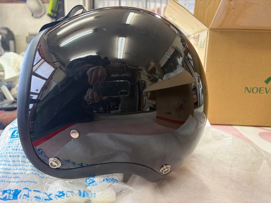 スモールブコ　Buco ジェットヘルメット 黒　サンバイザー付