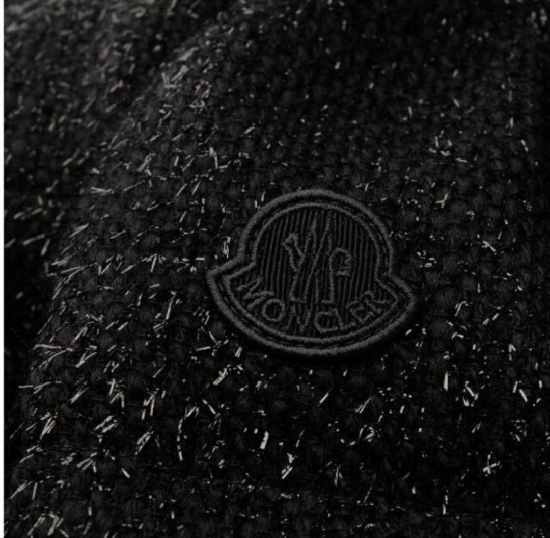 モンクレールダウンコート黒monclerツイードchauvetBLAMINK