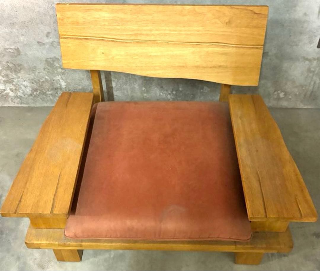 N3315 木製一人掛けソファ アンティーク