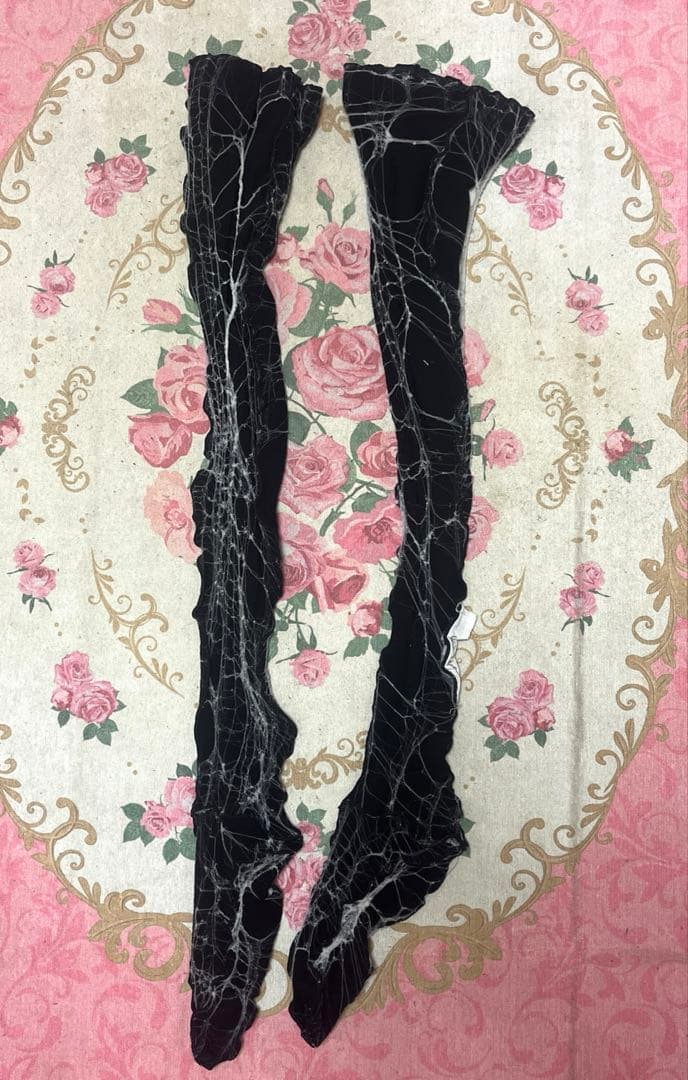 最終値下げalice auaa アリスアウアア 蜘蛛の巣ネットソックス