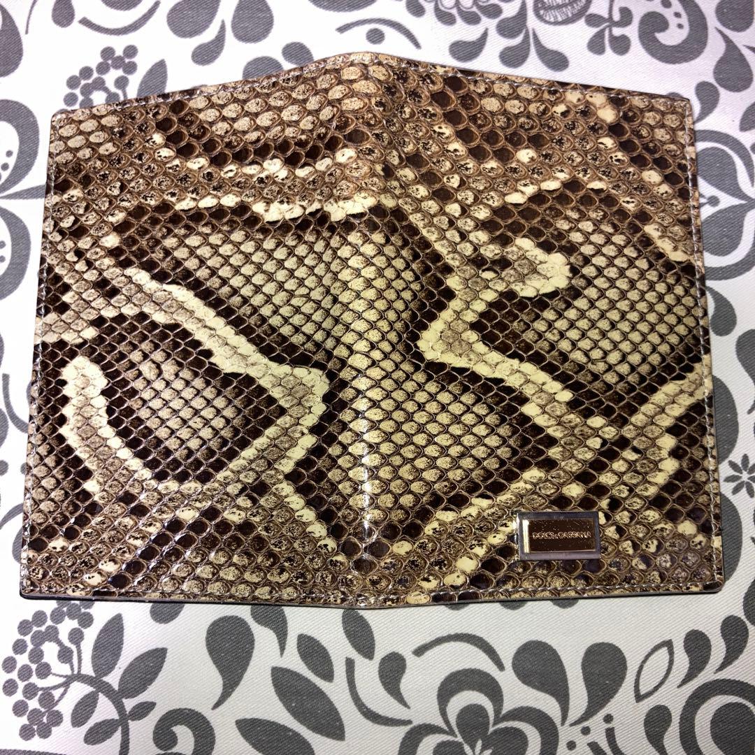 DOLCE & GABBANA ヘビ革 パスポートケース　メモカバー　パイソン