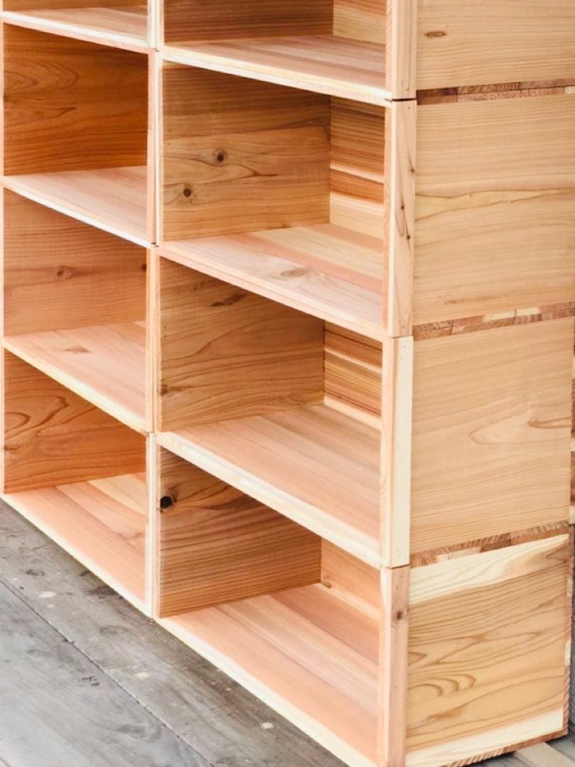 新品 りんご箱 4箱 // ウッドボックス 収納 木箱 ディスプレイ ラック 棚