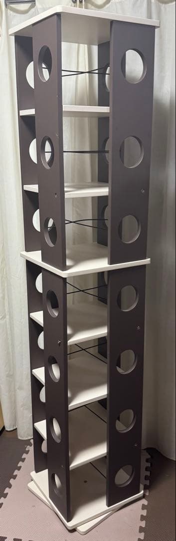 ニトリ　回転式コミックラック7段　ブラウン