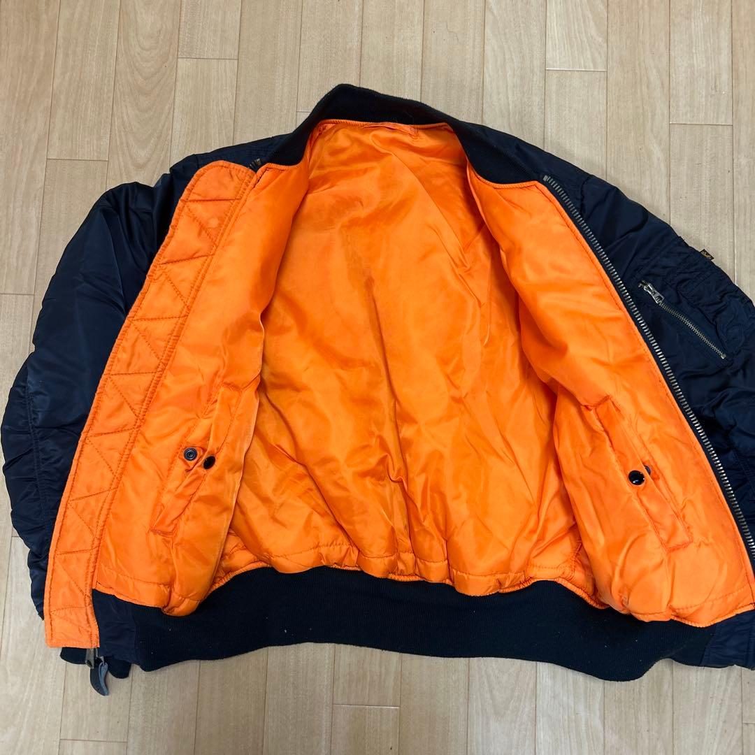 アルファインダストリーズ MA-1 ジャケット ブルゾン リバーシ ブラック