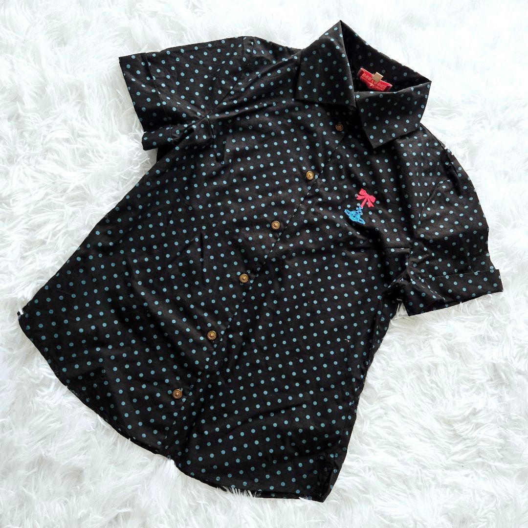 美品 希少色 ヴィヴィアンウエストウッド ドット シャツ オーブ 半袖
