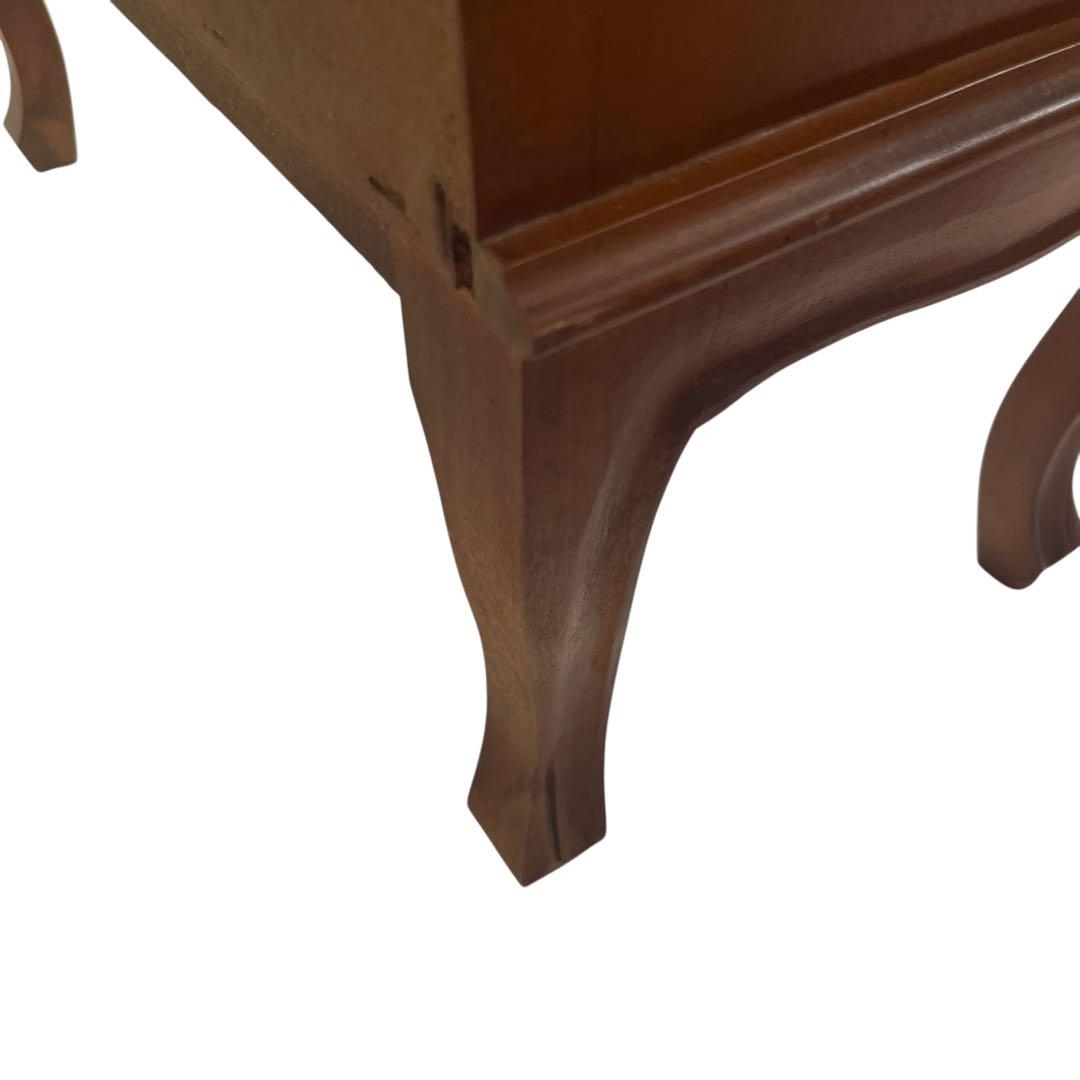 ✨イタリア製 アンティーク調 象嵌 3段コンソールチェスト 猫脚 洋箪笥 収納✨