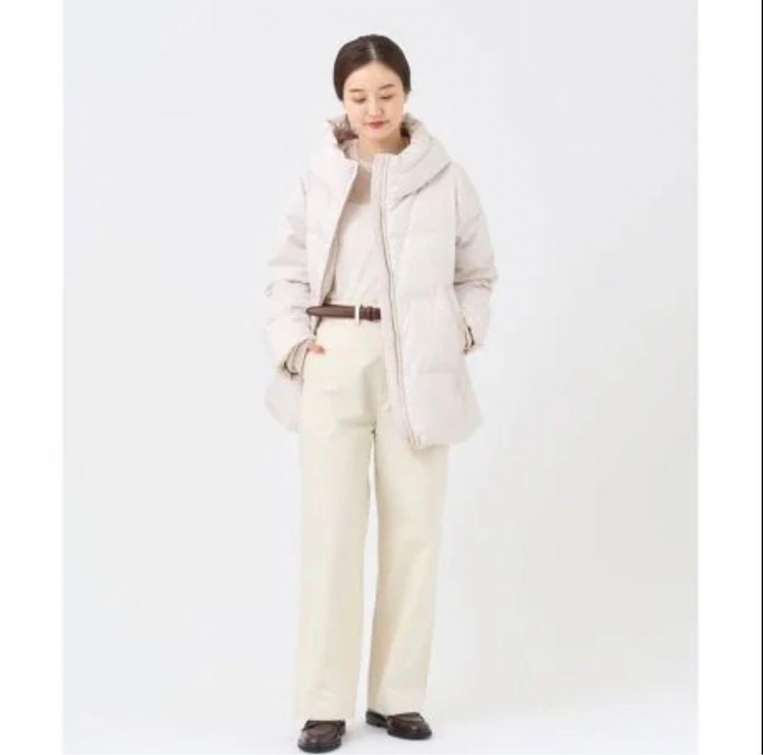 【☆るる☆】IENA ハイマルチタフタダウンショートコート　ホワイト 40