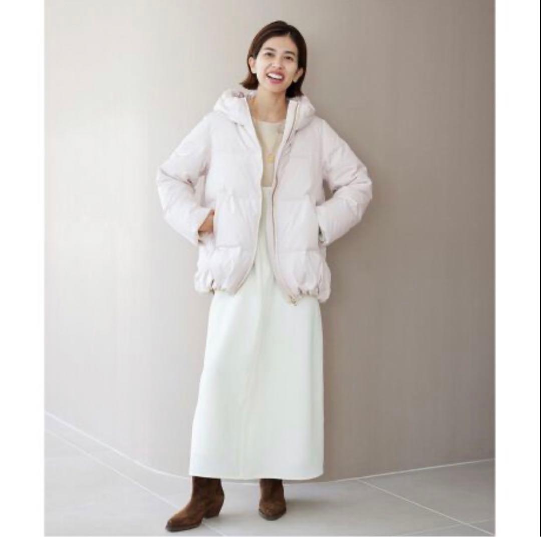 【☆るる☆】IENA ハイマルチタフタダウンショートコート　ホワイト 40