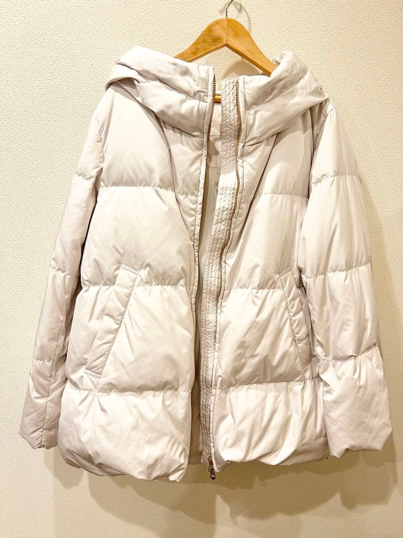 【☆るる☆】IENA ハイマルチタフタダウンショートコート　ホワイト 40