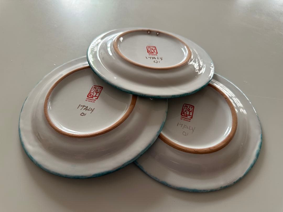 イタリア　DESIMONE デシモーネ 陶器 絵皿　3点セット