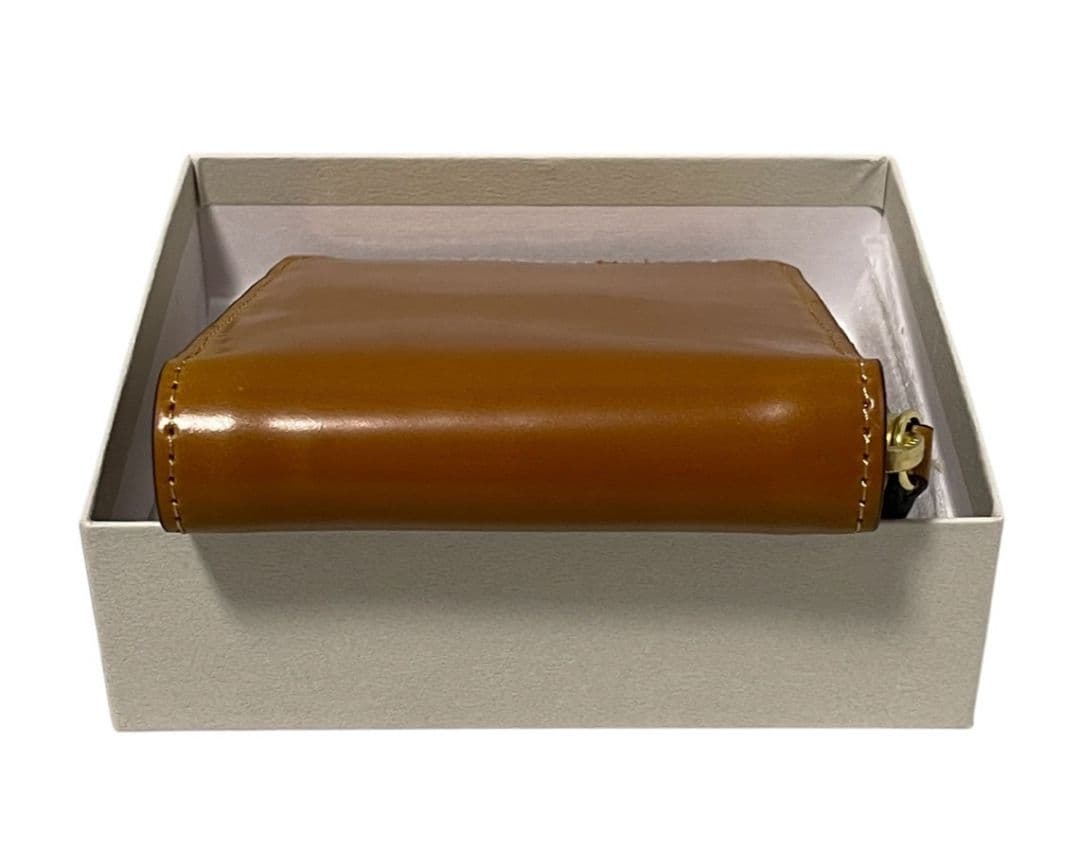 【新品】ROCADO ロカド シェルコードバン 二つ折り財布 馬革 ブラウン