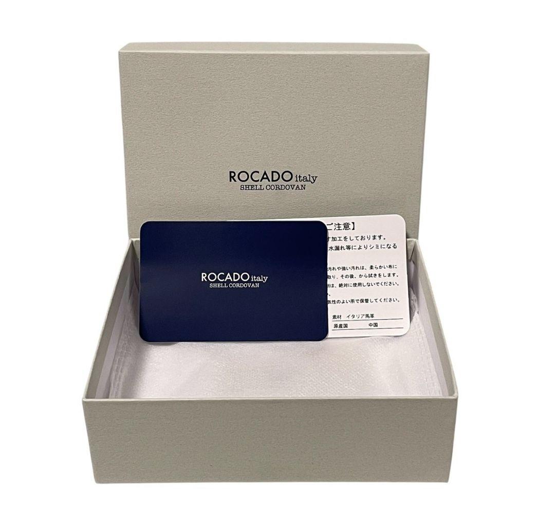 【新品】ROCADO ロカド シェルコードバン 二つ折り財布 馬革 ブラウン