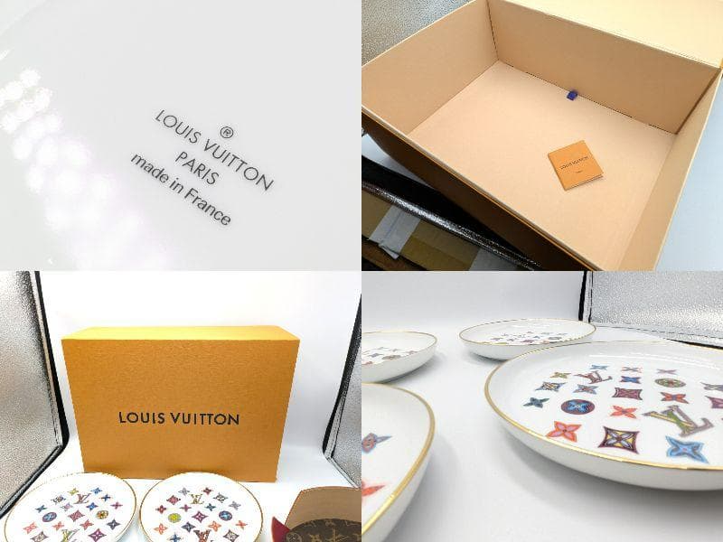 未使用 ルイヴィトン GI0461 セット4アシェット モノグラム プレート