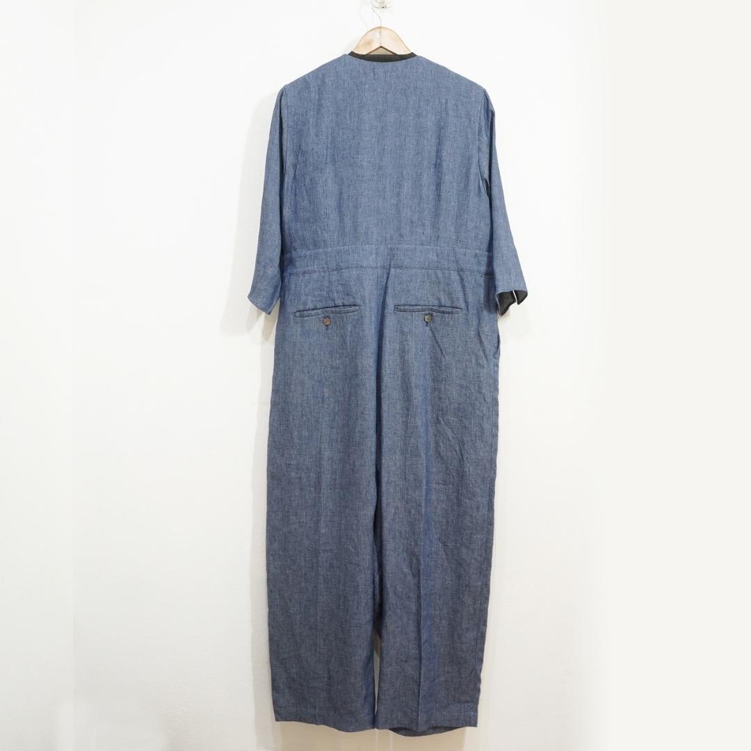 conte 25SS デニムライク ジャンプスーツ 麻 リネン
