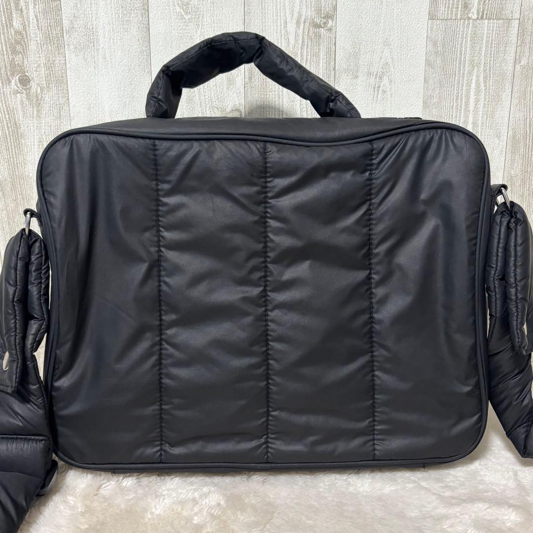 calin マザーズバッグ　ブラック　マグネット キルティング