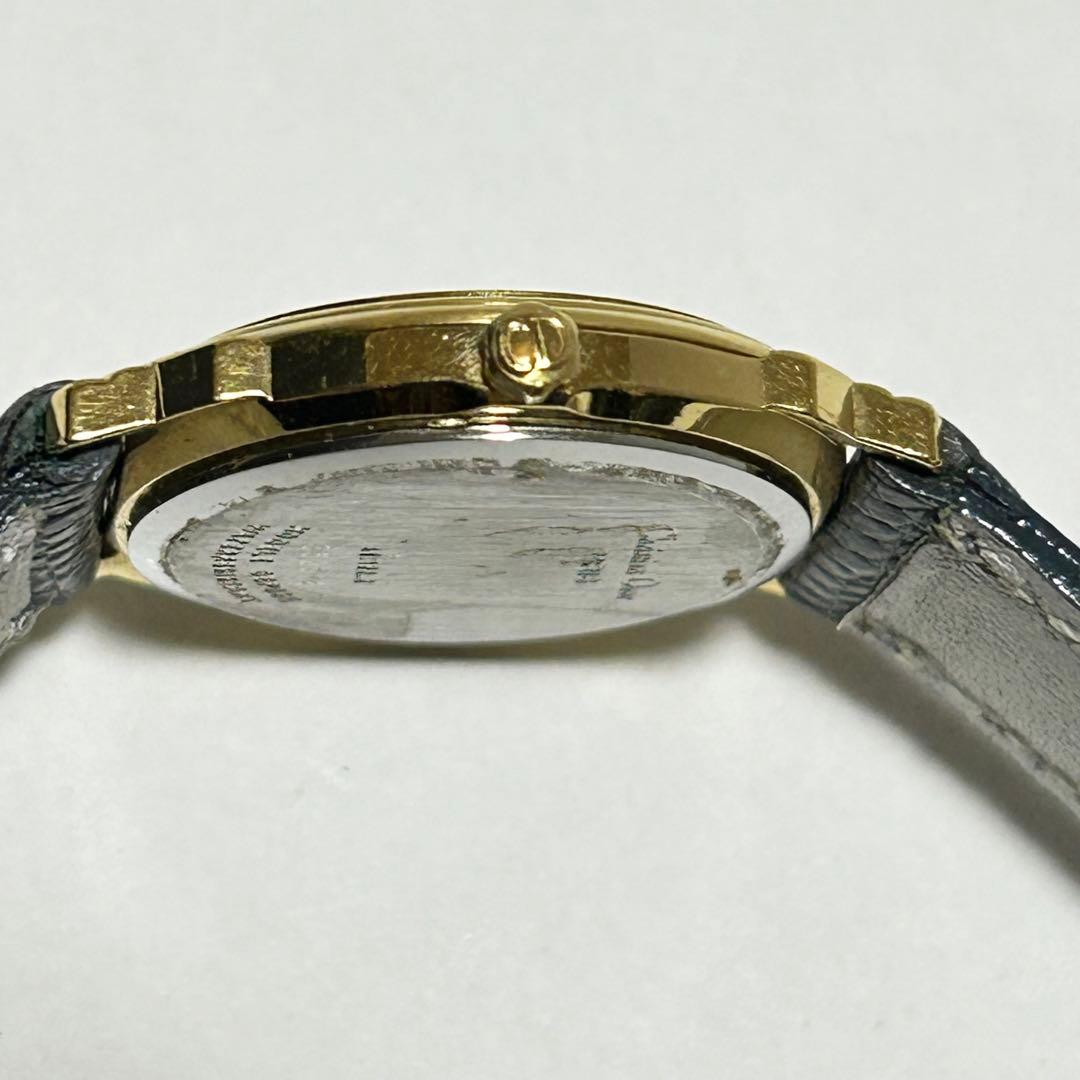 稼働/新品電池 ディオール Dior デイト ラウンド 白文字盤 腕時計