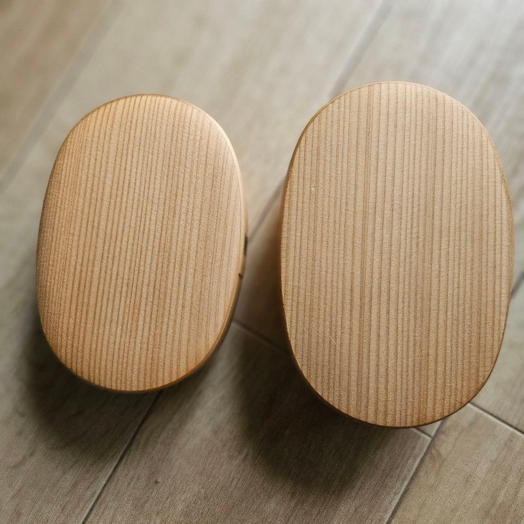 栗久/木製 大館曲げわっぱ 小　小判型弁当箱 スリム 伝統的工芸品 新品未使用