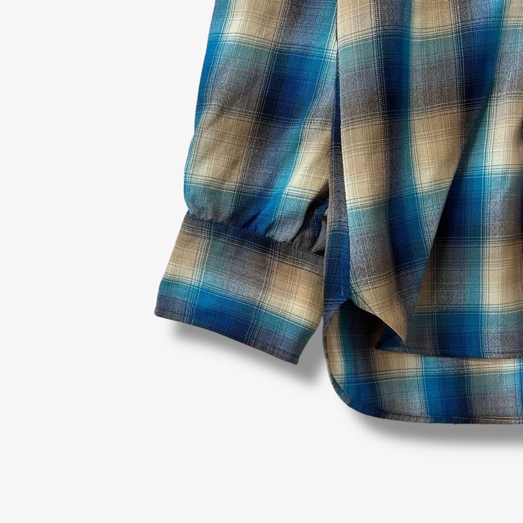 y01626 70s-80sUSA製　サー・ペンドルトン ウールシャツ　チェック