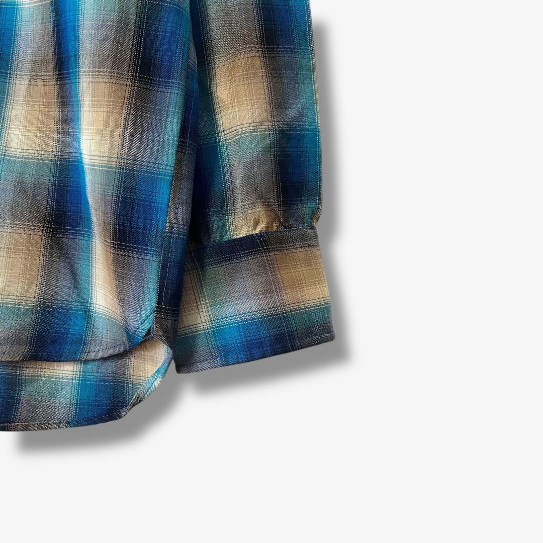 y01626 70s-80sUSA製　サー・ペンドルトン ウールシャツ　チェック