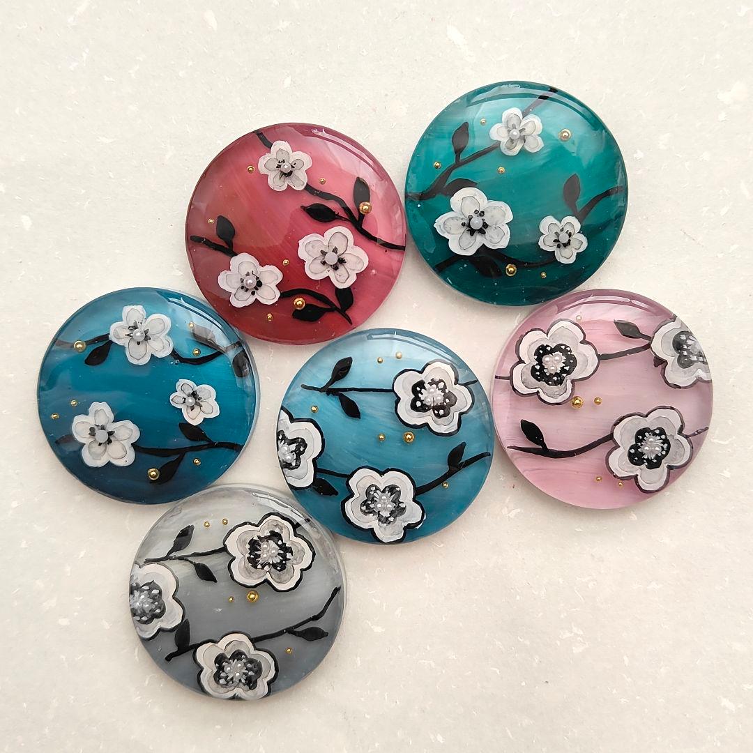 【908】ハンドメイド　レジン　ヘアゴム　ポニーフック